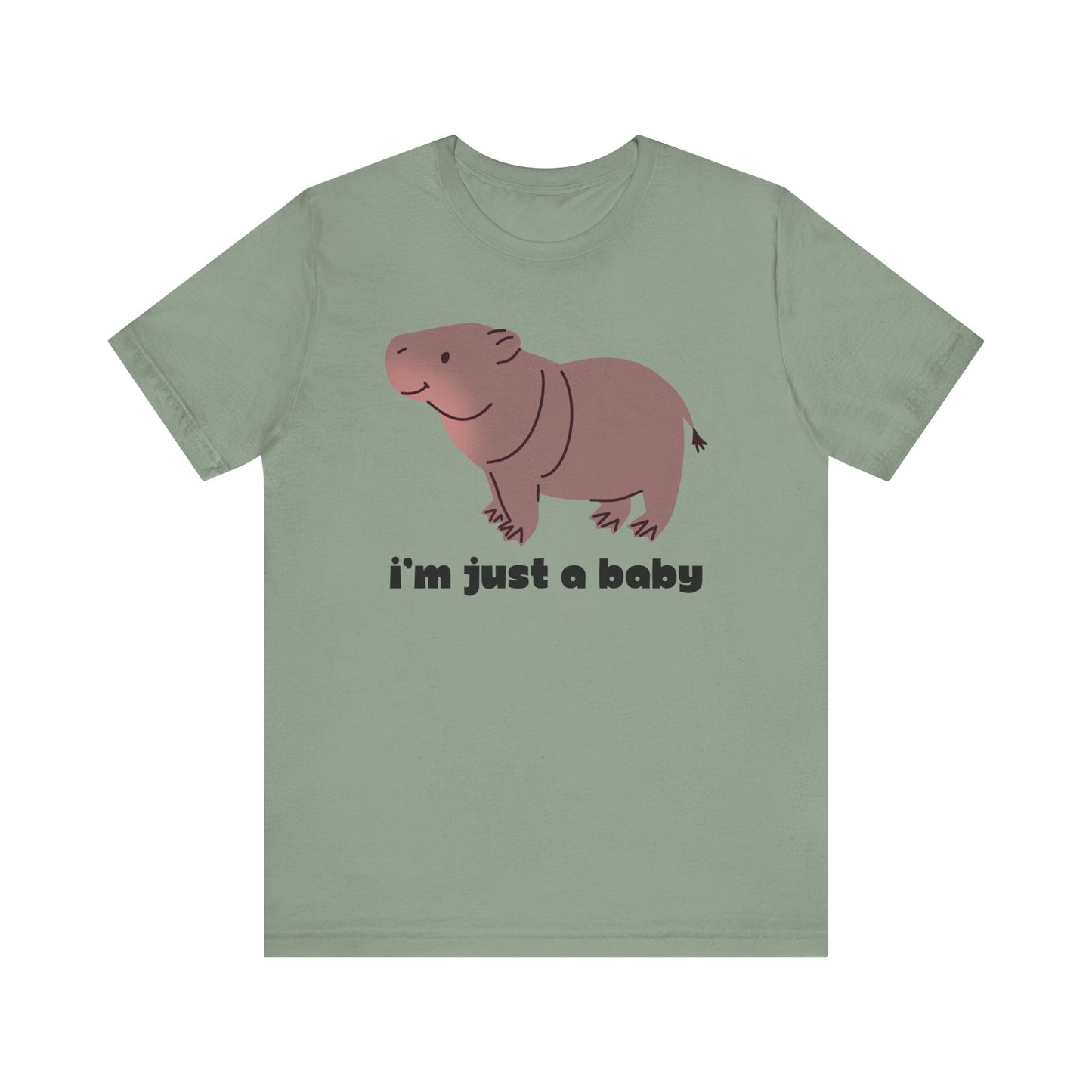 Moo Deng - I'm Just A Baby! Adults Unisex Jersey Short Sleeve Tee