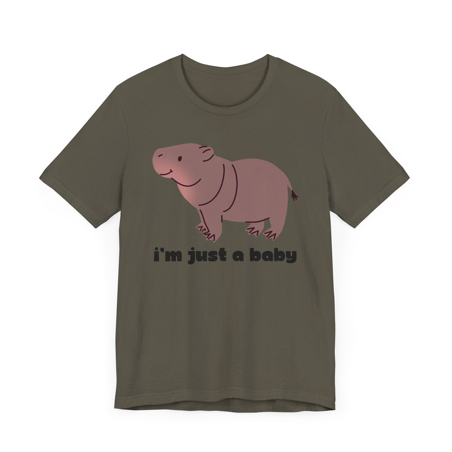 Moo Deng - I'm Just A Baby! Adults Unisex Jersey Short Sleeve Tee