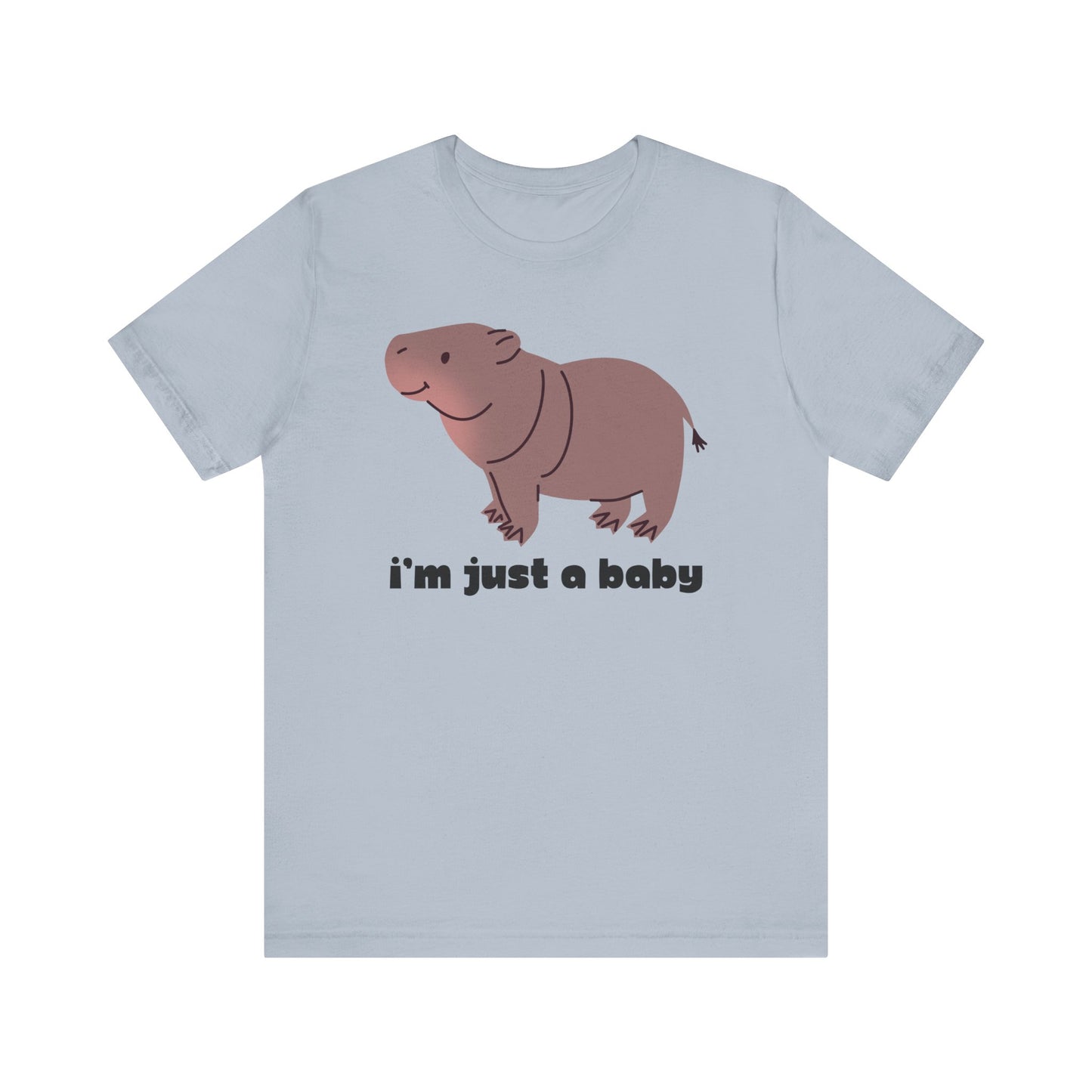 Moo Deng - I'm Just A Baby! Adults Unisex Jersey Short Sleeve Tee