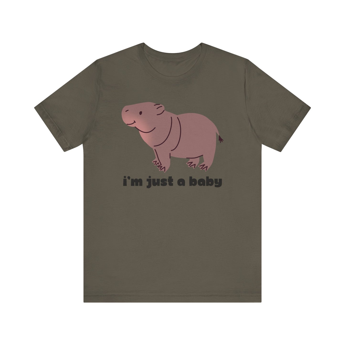 Moo Deng - I'm Just A Baby! Adults Unisex Jersey Short Sleeve Tee