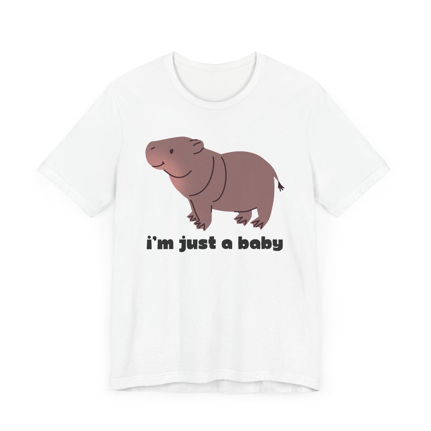 Moo Deng - I'm Just A Baby! Adults Unisex Jersey Short Sleeve Tee