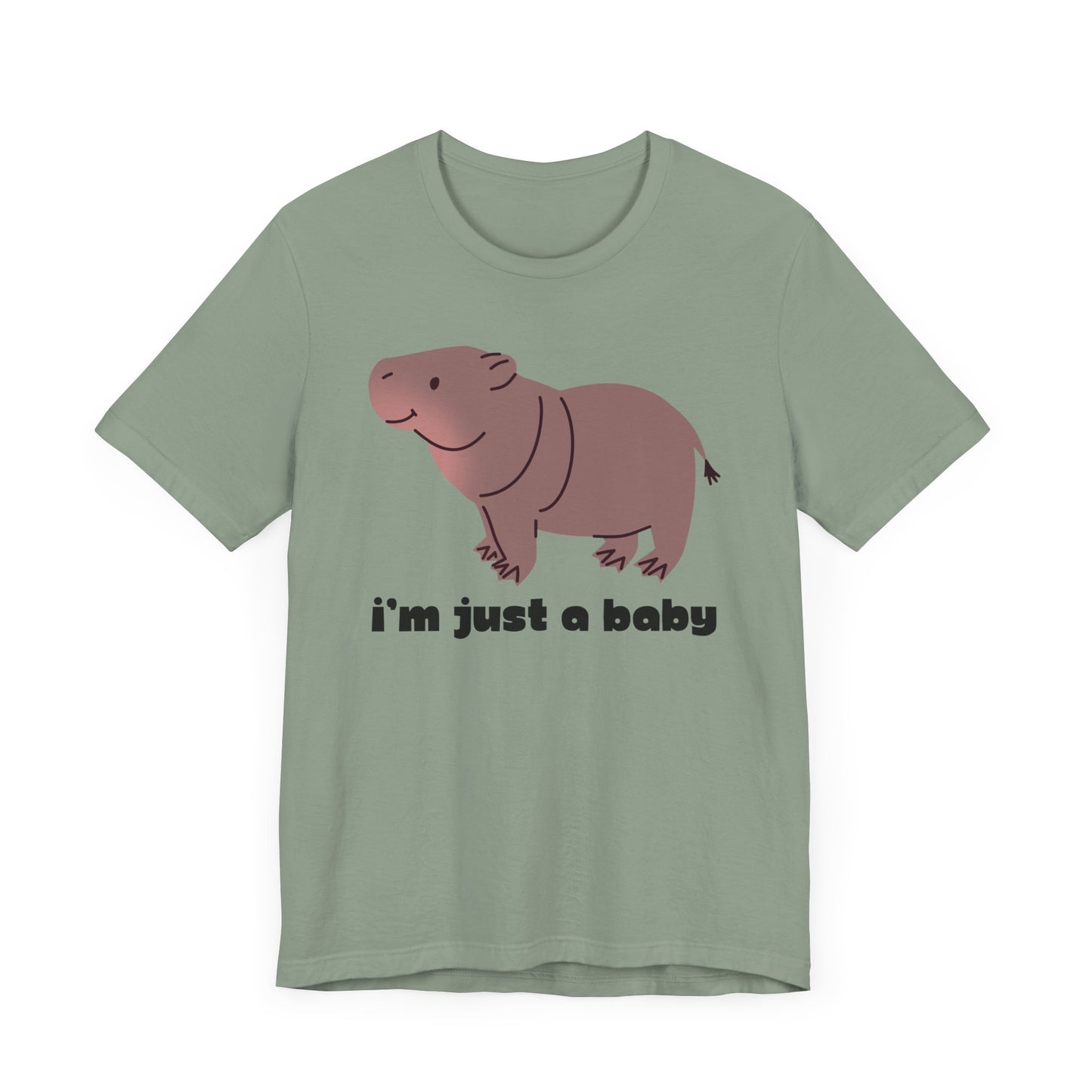 Moo Deng - I'm Just A Baby! Adults Unisex Jersey Short Sleeve Tee