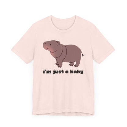 Moo Deng - I'm Just A Baby! Adults Unisex Jersey Short Sleeve Tee