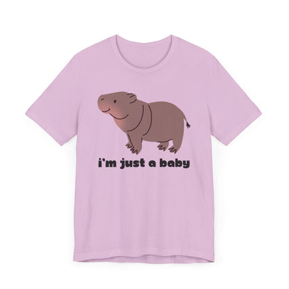 Moo Deng - I'm Just A Baby! Adults Unisex Jersey Short Sleeve Tee