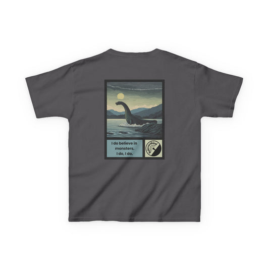 Loch Ness Monster! Back Print - Kids Heavy Cotton™ Tee