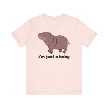 Moo Deng - I'm Just A Baby! Adults Unisex Jersey Short Sleeve Tee