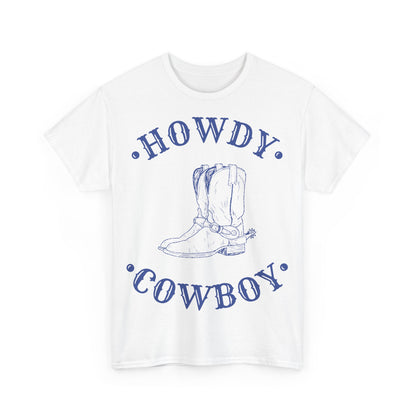 Howdy Cowboy! Adults Unisex Heavy Cotton Tee